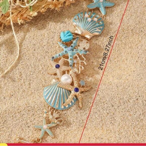 💙 Betsey Johnson Stunning Seashell Starfish Bracelet 💙 - Picture 5 of 6